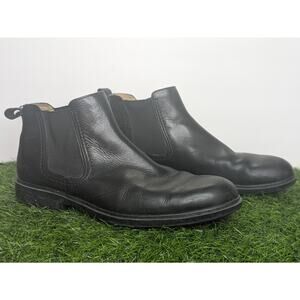 Sebago Drake Dry Sides Chelsea Boots Men’s 10.5 Black Leather Waterproof Work